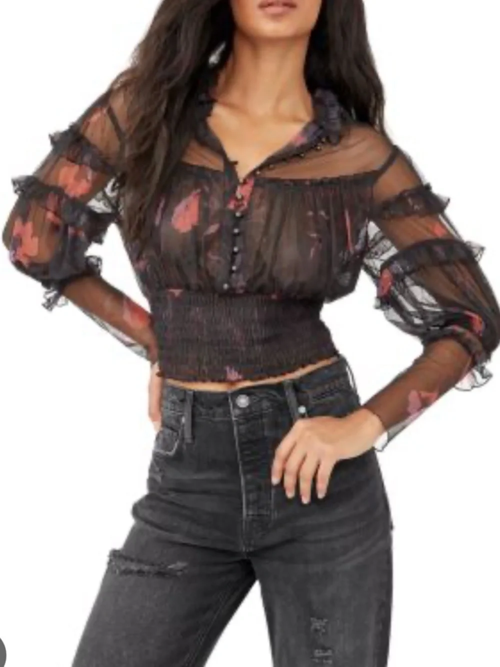 Free People Time For Shine Blouse